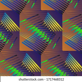 Decorative shining illustration with lines on abstract template-pattern.