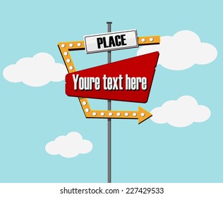 Decorative signpost. Vector eps 10