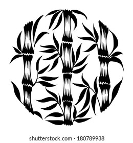 decorative silhouette bamboo