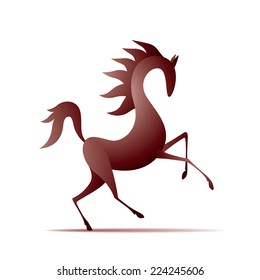 Decorative silhouette horse. Eps8 CMYK Organized by layers Global color Gradients used