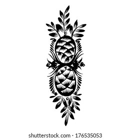 decorative silhouette of pine cone