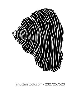 Decorative silhouette of a seashell.Vector graphics.