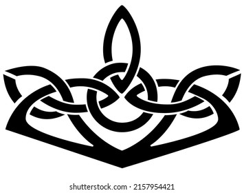 Dekorative Silhouette-Vektorelement im keltischen Stil für Dekoration, Tätowierung oder Logo