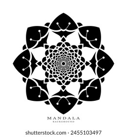 Decorative simple drawing mandala illustration