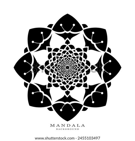 Decorative simple drawing mandala illustration