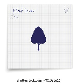 Decorative simple tree icon