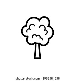 Decorative simple tree. Tree icon. Can be used for advertising and banner purposes. Vector EPS 10.