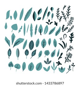Decorative simple vector foliage collection