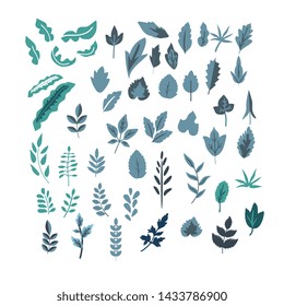 Decorative simple vector foliage collection