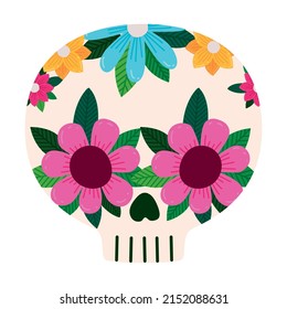 decorative skull icon over white
