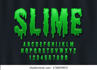 decorative slime Font and Alphabet