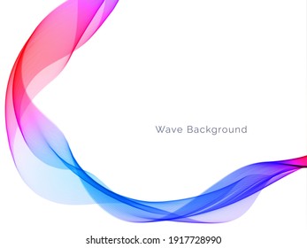 Decorative smooth colorful wave design background vector