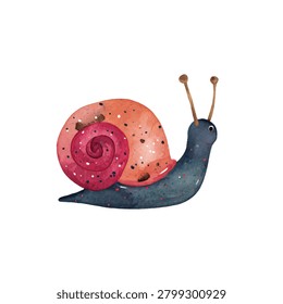 Decorative snail with pink shell