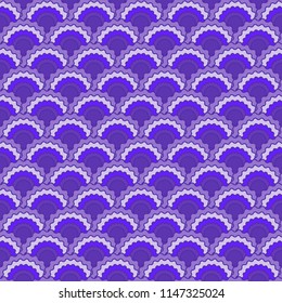Decorative snake skin scales squama background, vector seamless fabric pattern, tiled textile print. Classic japanese squama scales seamless arc tiles design. Fabric print pattern.