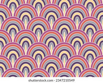 La piel decorativa de serpiente escala el patrón vectorial sin fisuras. Textura de snakeskin alegre. Motif escamoso de serpiente textil. Fondo artístico de la piel del reptil. Impresión tradicional japonesa.