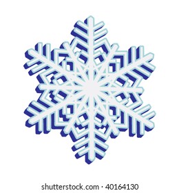 Un copo de nieve decorativo.