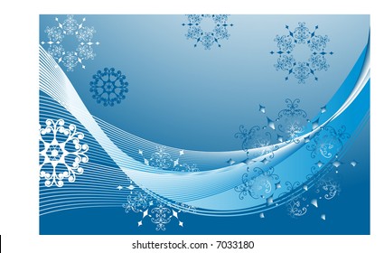 Decorative Snowflake Background