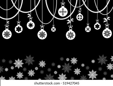 decorative snowflake background, winter and Christmas theme, vector