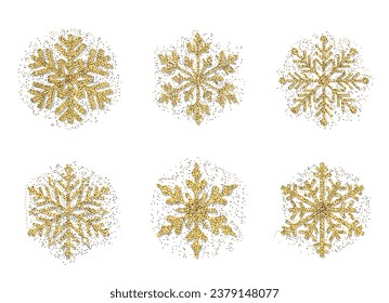 Decorative snowflake collection vector illustration