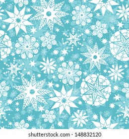 Decorative Snowflake Frost Seamless Pattern Background