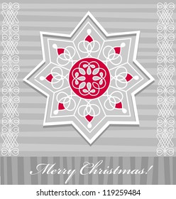 Decorative snowflake greeting, Christmas