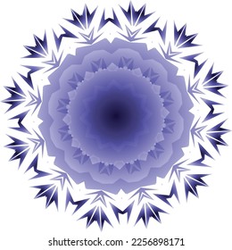 Decorative snowflake in shades of blue. Vector file for designs.