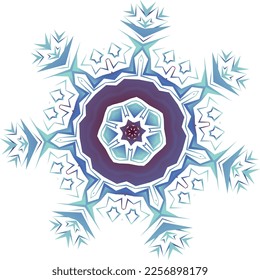 Schneeflocke in Blau. Vektordatei für Designs.