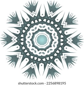 Un nevado decorativo en tonos azules. Archivo vector para diseños.