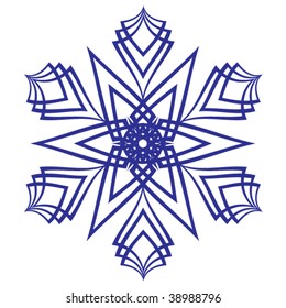 Decorative snowflake. Vector.