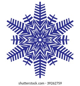 Decorative snowflake. Vector.