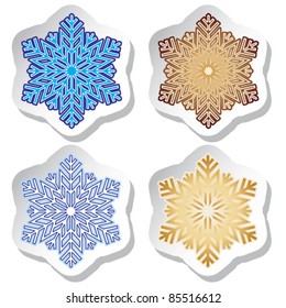 Decorative snowflake. Vector illustration.