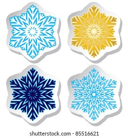 Decorative snowflake. Vector illustration.