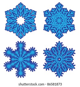 Un copo de nieve decorativo. Ilustración vectorial.