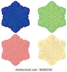 Decorative snowflake. Vector illustration.