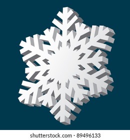 Un copo de nieve decorativo. Ilustración vectorial.