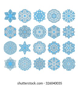 Decorative Snowflakes. Holiday Elements for Decoration for Christmas and New Year