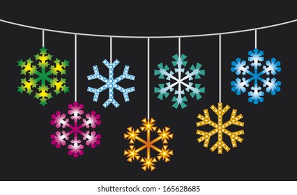 decorative snowflakes holidays lights