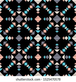 Decorative snowflakes. Seamless pattern. Vector illustration for web design or print.