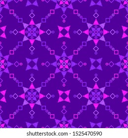 Decorative snowflakes. Seamless pattern. Vector illustration for web design or print.