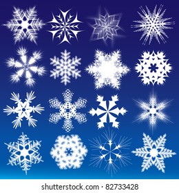 Decorative snowflakes. Vector illustration