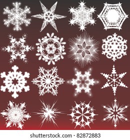 Decorative snowflakes. Vector illustration
