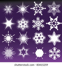 Decorative snowflakes. Vector illustration