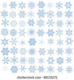 Decorative snowflakes. Vector illustration
