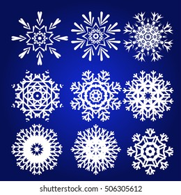 Decorative Snowflakes Vector Set