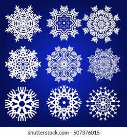 Decorative Snowflakes Vector Set