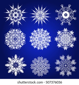 Decorative Snowflakes Vector Set