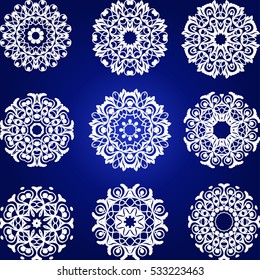 Decorative Snowflakes Vector Set
