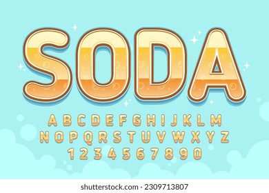 decorative soda editable text effect vector design