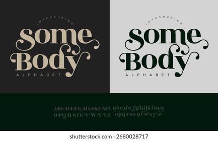 Decorative Some Body Alphabet Typeface with Elegant Modern Look