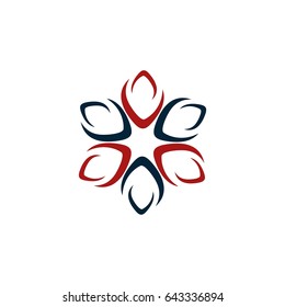 Decorative Spa Flower Logo Template Illustration Design. Vector EPS 10.
